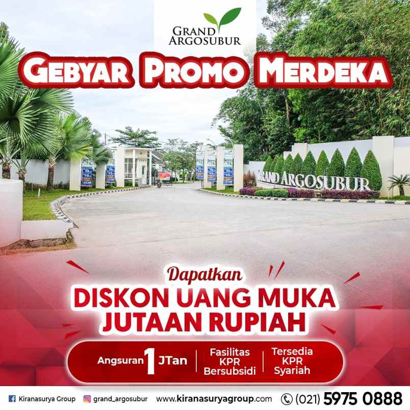 rumah subsidi ready stock grand argosubur