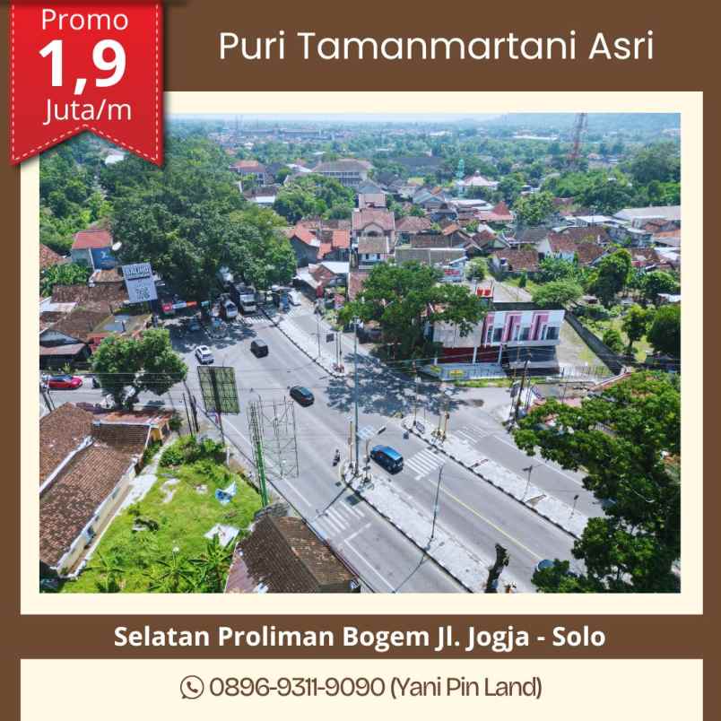 tanah di kalasan dekat proliman bogem jl jogja solo