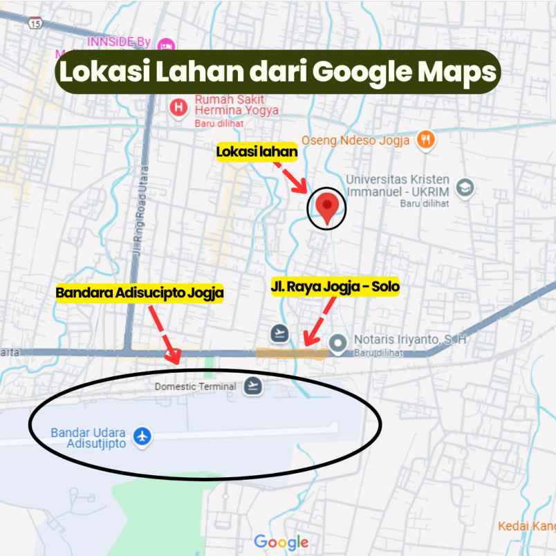 tanah kavling murah utara bandara adisucipto
