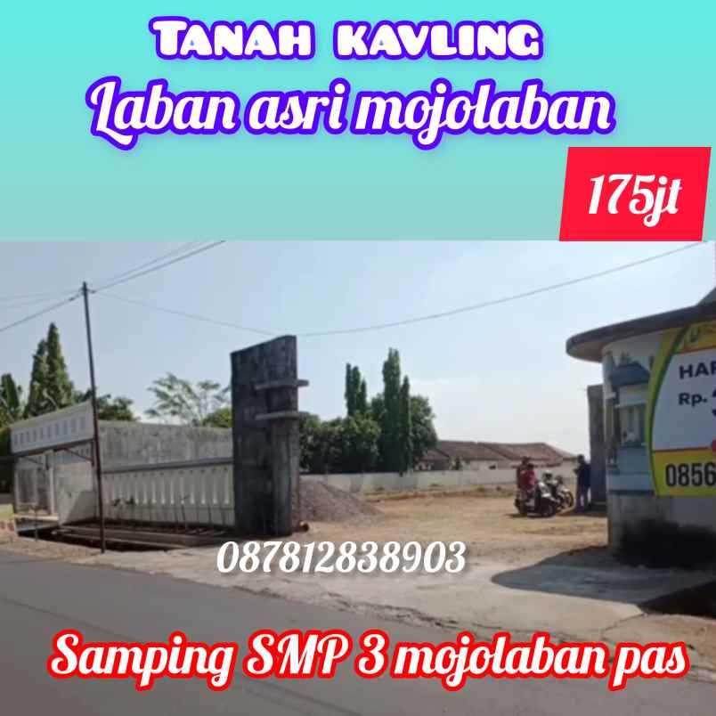 tanah kavling perumahan laban asri mojolaban