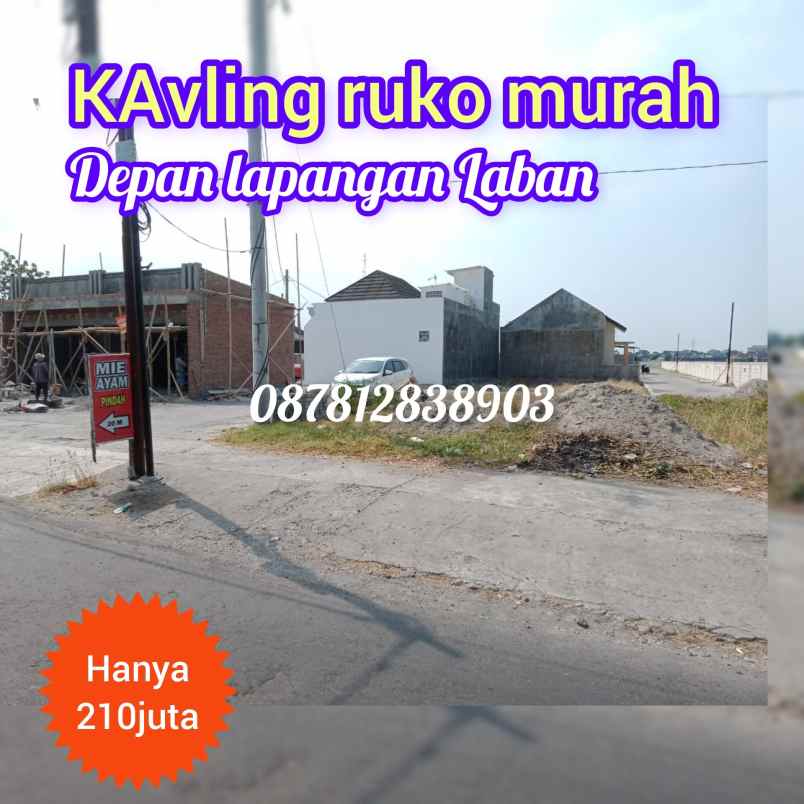 tanah kavling ruko depan kelurahan laban mojolaban