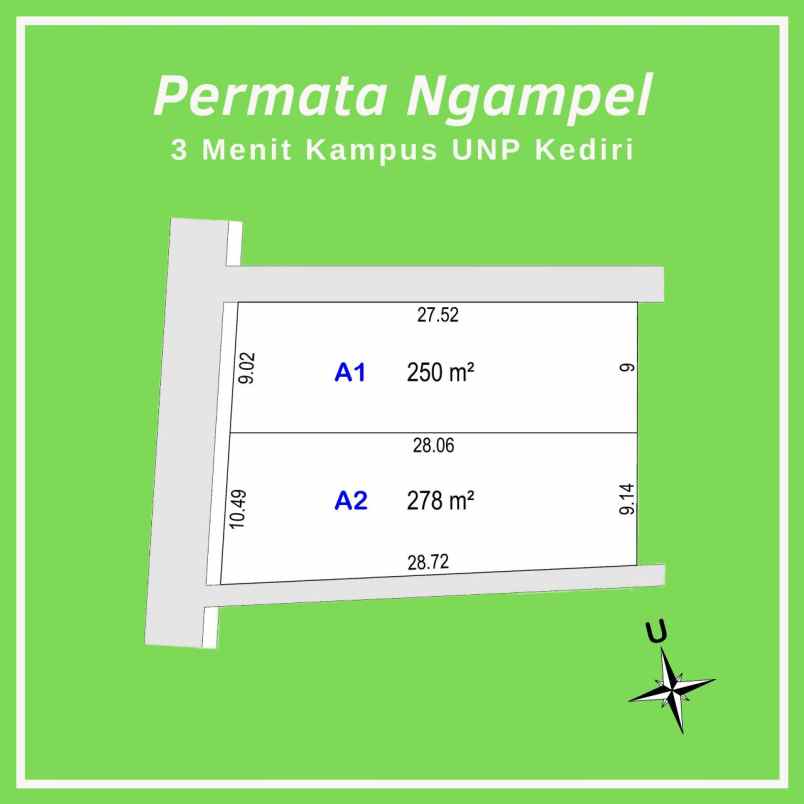 tanah kediri dekat kampus ub kediri