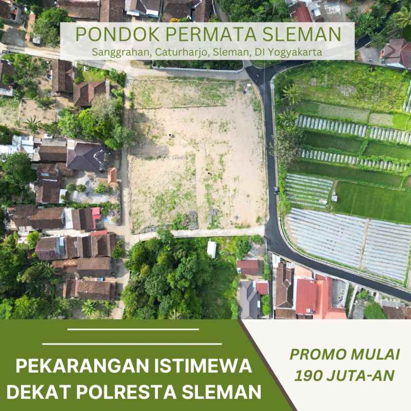 tanah pekarangan 190 juta an di dekat rsud sleman