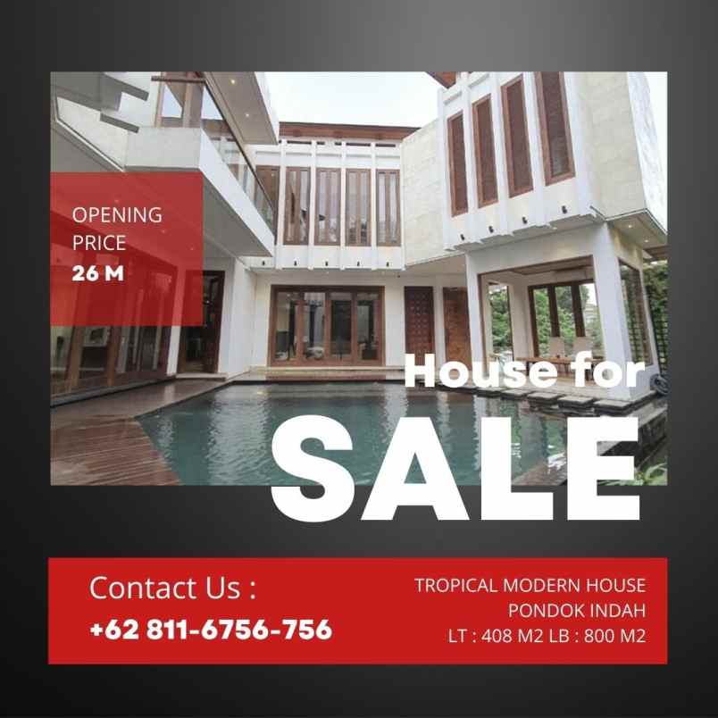 tropical modern house pondok indah