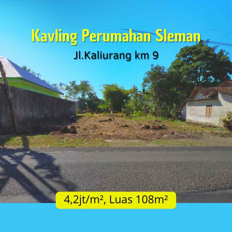 3 menit jl palagan km 10 tanah luas 125 meter shm p