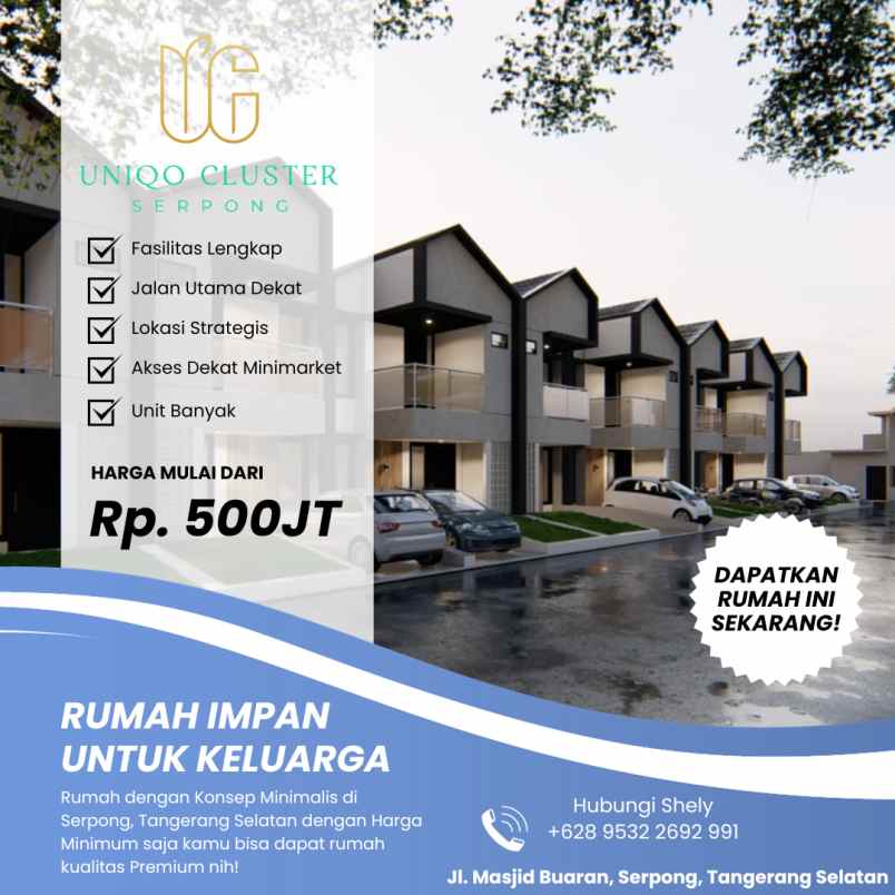 500 juta dapat 1 unit rumah area serpong