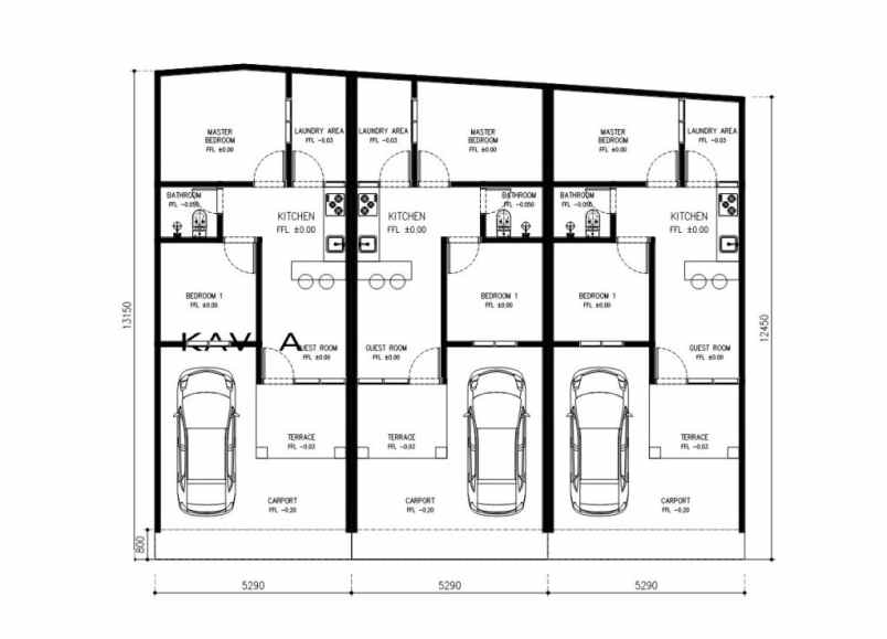 dijual 3 unit rumah di sukmajaya depok