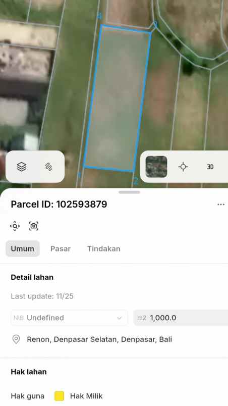 dijual 30 5 are jl tukad balian gg nuri renon denpasar