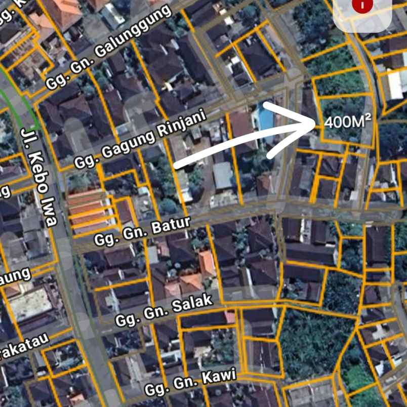 dijual 4 are jl gunung batur kebo iwo utara denpasar