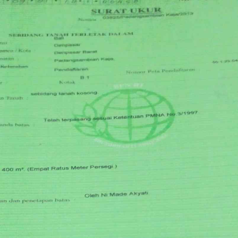 dijual 4 are jl gunung batur kebo iwo utara denpasar