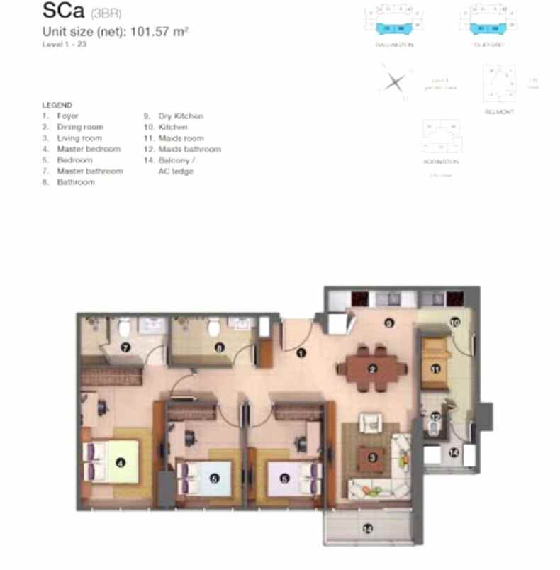dijual apartemen apartemen the kensington