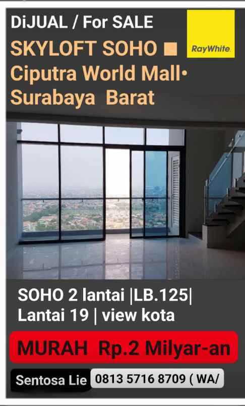 dijual apartemen jalan mayjen sungkono