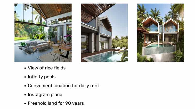 dijual disewakan dzen villas ubud bali