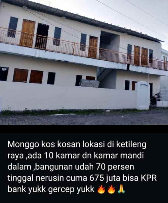 dijual kost 70 persen jadi di ketileng raya tembalang