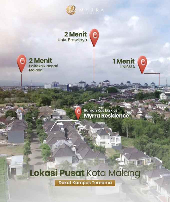 dijual kost jl vinolia kec lowokwaru