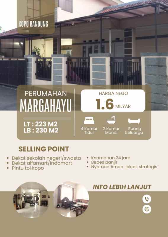 dijual murah rumah siap huni di komplek margahayu kopo