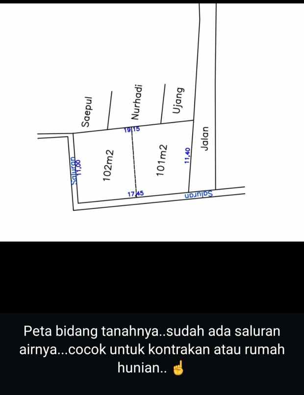 dijual murah tanah shm luas 203 m