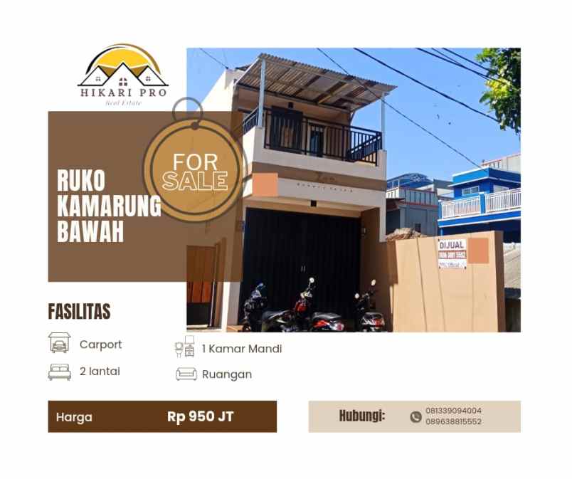 dijual ruko gudang kantor kec cimahi utara