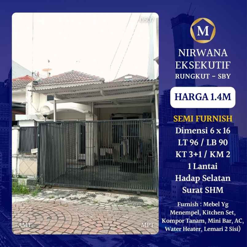 dijual ruko gudang kantor nirwana eksekutif surabaya