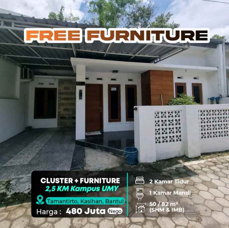 dijual rumah 2 5 km umy