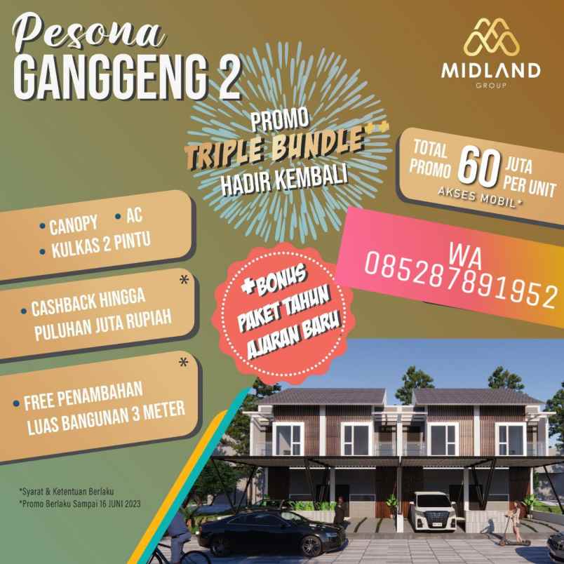 dijual rumah 2 lantai pesona ganggeng jakarta utara