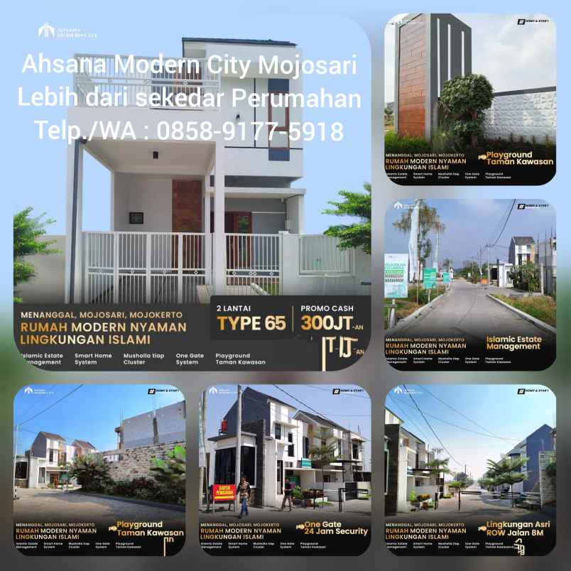 dijual rumah ahsana modern city mojosari