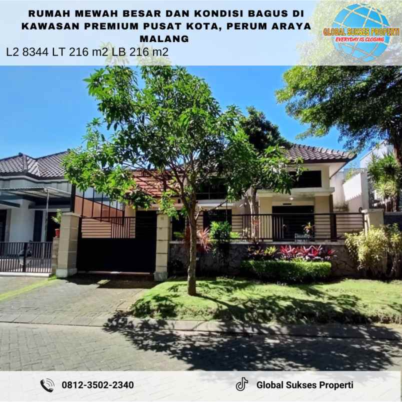 dijual rumah araya kota madya