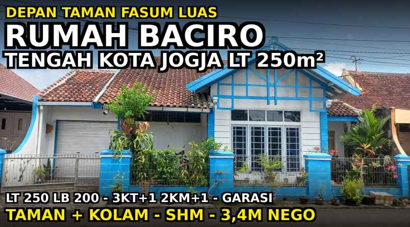 dijual rumah baciro gondokusuman kota jogja