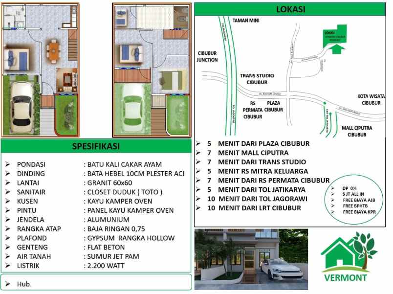 dijual rumah cibubur jakarta timur