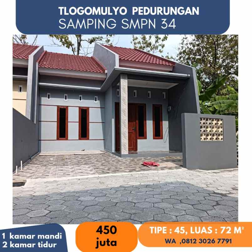 dijual rumah fatro tlogomulyo pedurungan