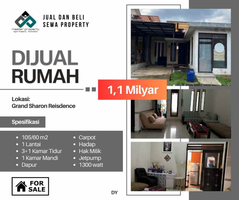 dijual rumah grand sharon residence