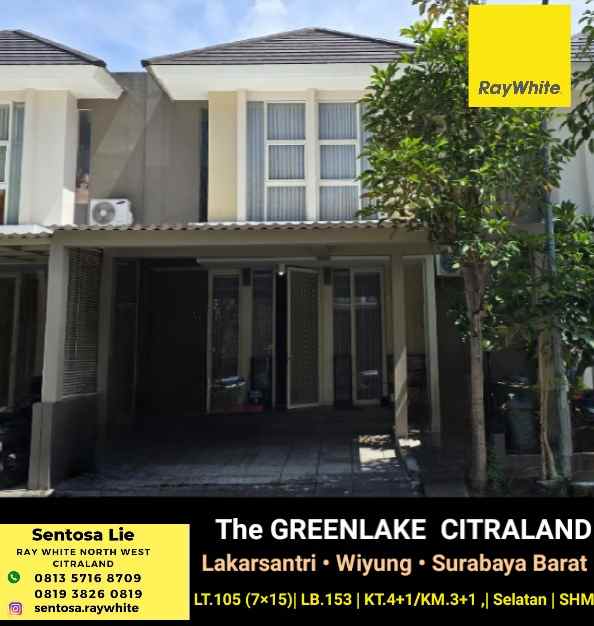 dijual rumah greenlake citraland