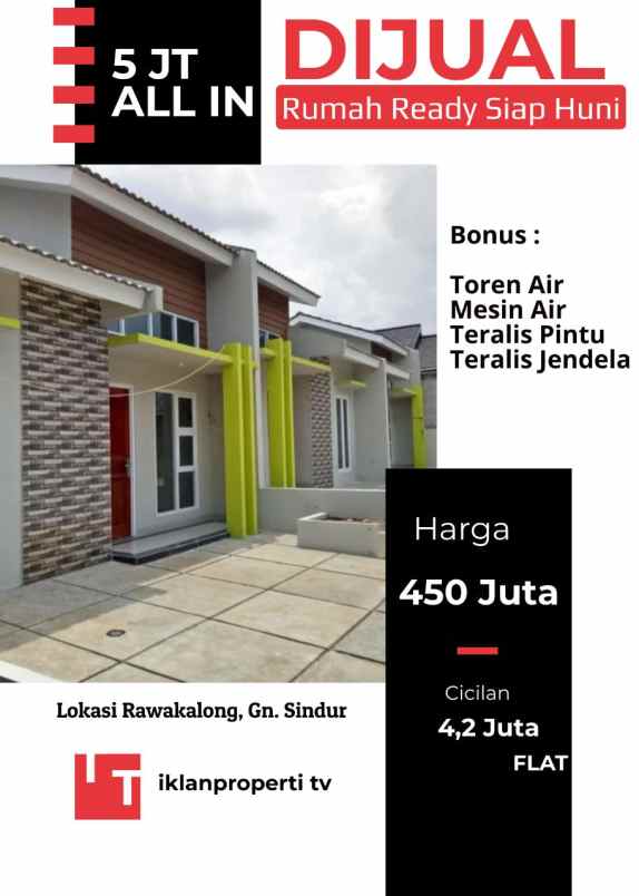 dijual rumah jalan al inayah rawakalong