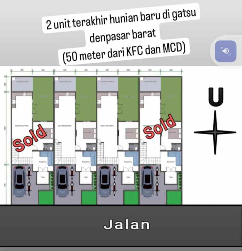 dijual rumah jalan kebo iwa selatan