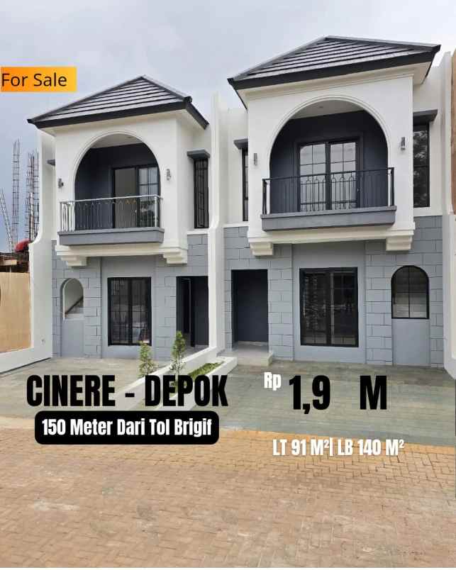 dijual rumah jalan raya cinere