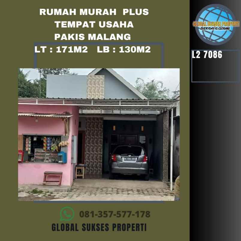 dijual rumah jalan raya utama