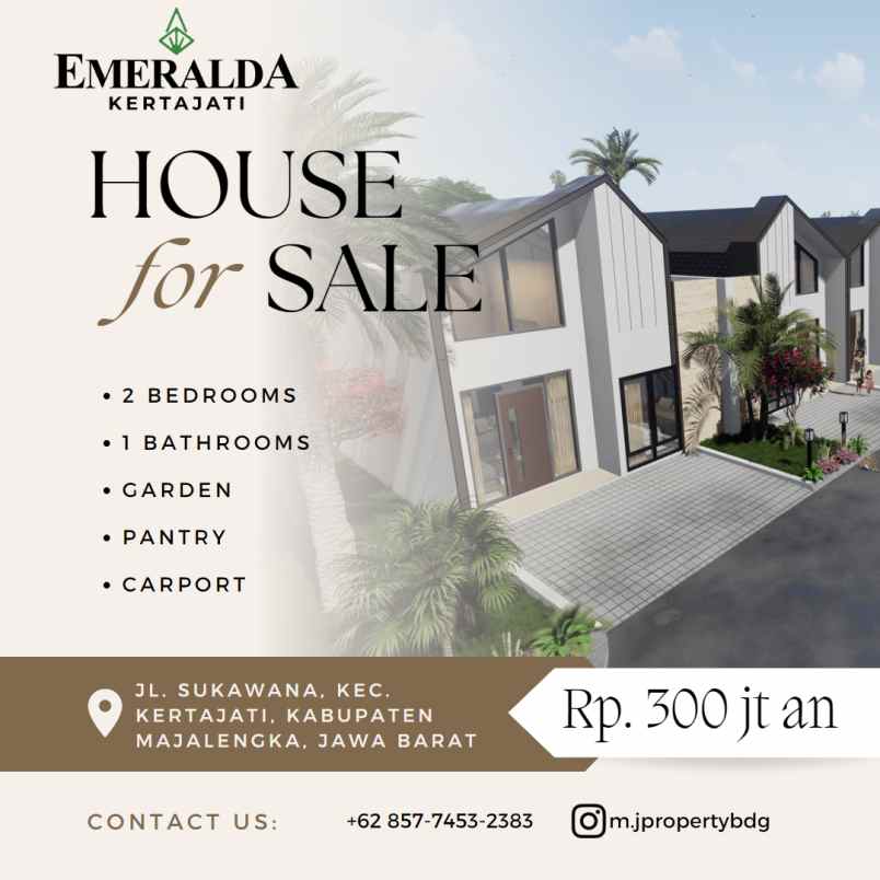 dijual rumah jalan sukawarna kec