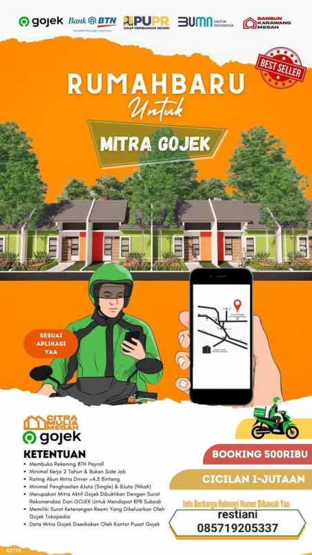 dijual rumah jl perum citra kebun mas