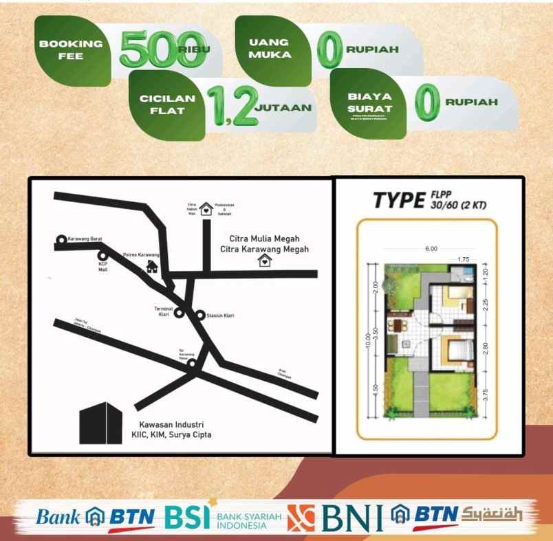 dijual rumah jl perum citra kebun mas