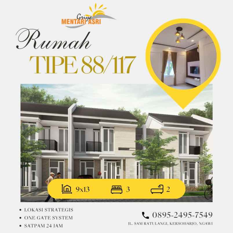 dijual rumah jl sam ratulangi