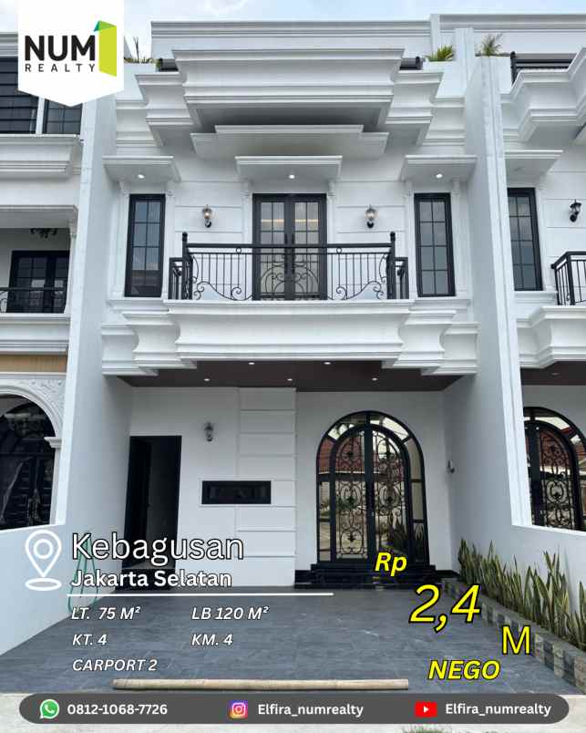 dijual rumah kebagusan pasar minggu