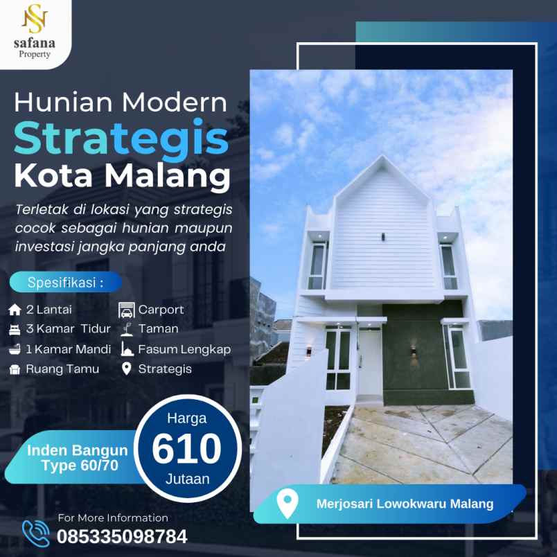 dijual rumah merjosari lowokwaru