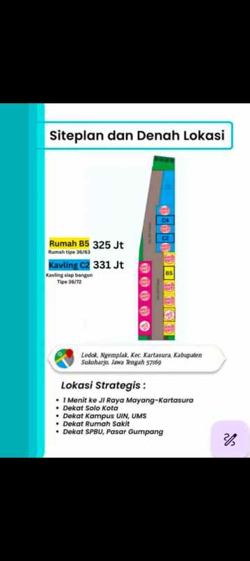 dijual rumah ngemplak kartasura