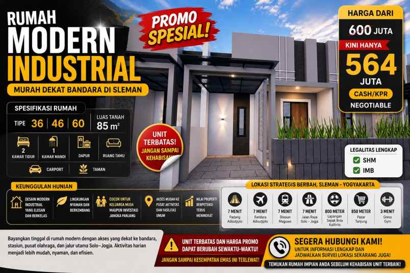 dijual rumah perumahan virendra berbah