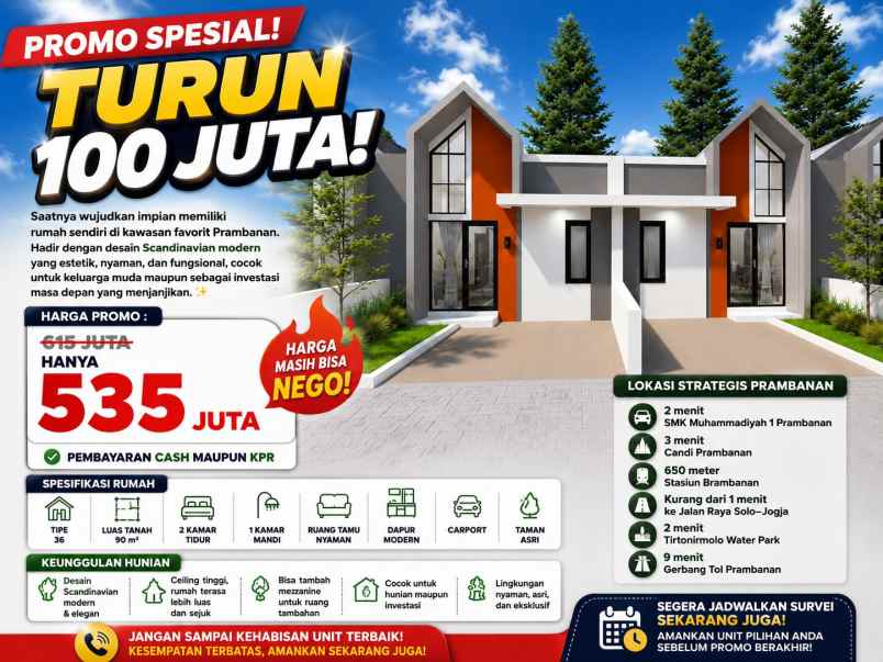 dijual rumah perumakan kkr2 prambanan