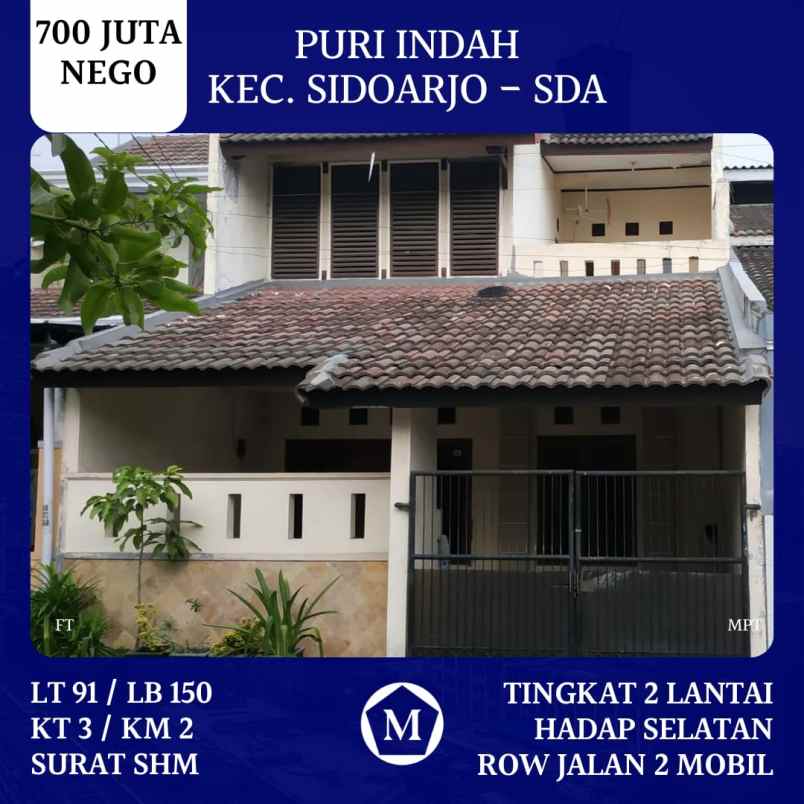 dijual rumah puri indah