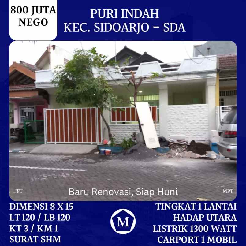 dijual rumah puri indah