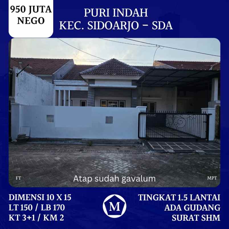 dijual rumah puri indah