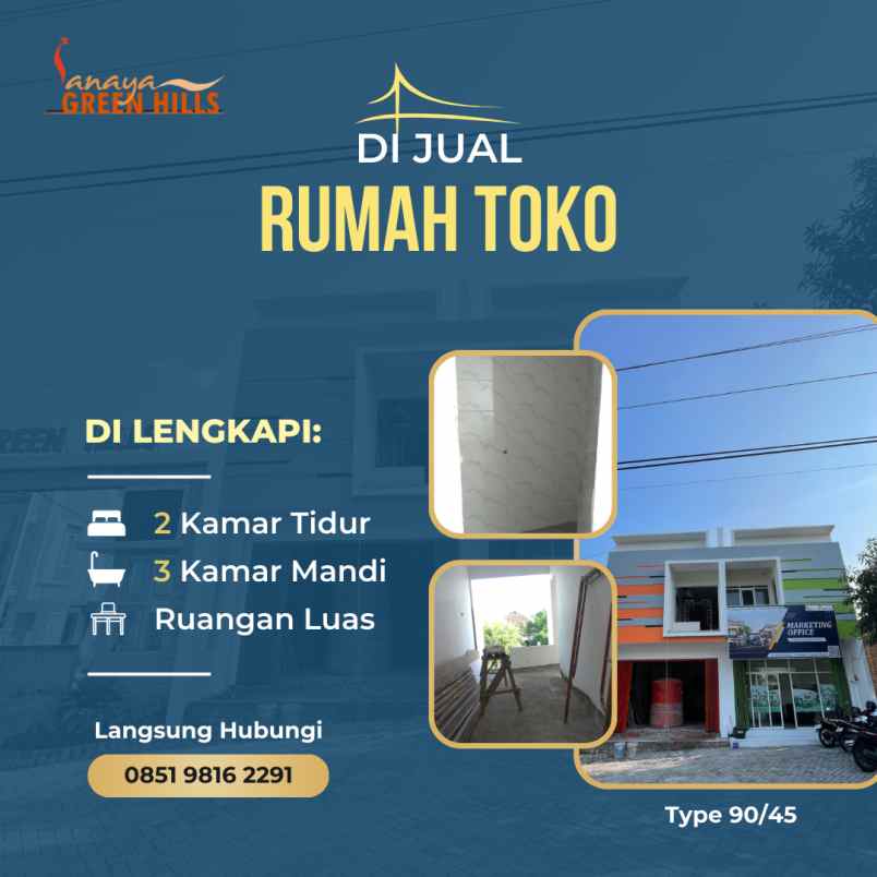 dijual rumah ruko sanaya green hills ji