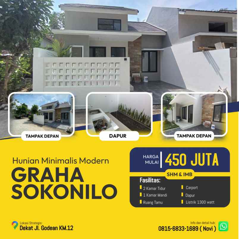 dijual rumah sidoluhur kec godean